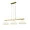 Z-Lite Cobalt Billiard, 3-Light, 14.25 In.W x 49.5 In.L x 10.5 In.H, Modern Gold/Matte Opal 152MGLD-AMO13 - alternate 1